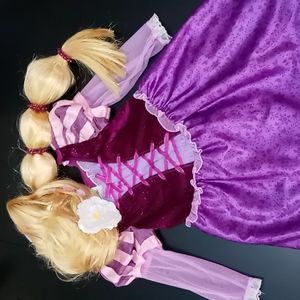 Disney Rapunzel Costume dress and Wig